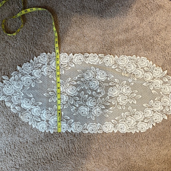 Elegant Lace Table Runner 34” - Picture 2 of 3